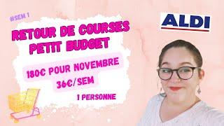 #sem1 novembre : retour de courses petit budget Aldi