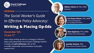 The Social Worker's Guide to Effective Policy Advocacy: Writing and Placing Op-Eds