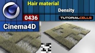 0436. hair material ( hair Density ) in cinema 4d