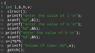 How to find Volume of cube or cuboid using c Programming || Program 09