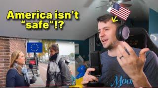 American reacts to What Europeans Think of America [part 2]