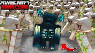 100 IRON GOLEMS vs WARDEN (in Minecraft Hardcore)