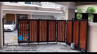 Automatic Turning Sliding Gate | Fully Open Space Saving Gate | Slide Folding Gate | Curved Gate
