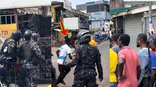 Lapaz Daylight Robbery: See How The Armed Robbers Runs Away After The Police Trapped Them Inside