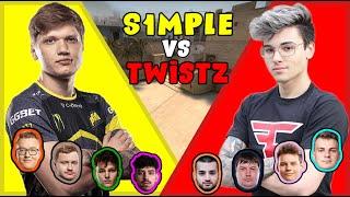 S1mple vs Faze Twistzz (With Rain, Dosia and Woro2k) - Fpl Csgo Stream Battles