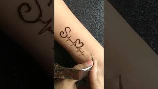 Requested ️ Couple letter mehndi tattoo |S️D alphabet mehndi #shorts #youtubeshorts