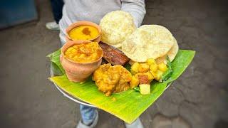 Only ₹30 Cheapest Early Morning Breakfast in Kolkata | Indian Street Food | Kolkata Street Food