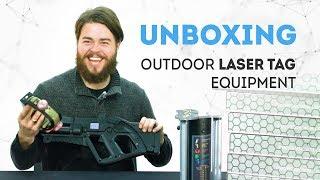 Unboxing Outdoor laser tag equipment by LASERTAG.NET