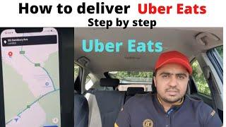 How to deliver Uber Eats step by step Tutorial | My First day For Uber eats | First Delivery Uber