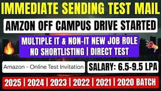 Amazon Biggest Direct Test Hiring | Guarantee Immediate Test Mail | OFF Campus Drive 2025-2020 Batch