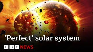 'Perfect solar system' found in search for alien life | BBC News