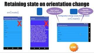 Fragments - Part 12, Retaining state on orientation change