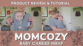 MOMCOZY BABY CARRIER WRAP | MOMCOZY COLLAB | PRODUCT REVIEW Babywearing wrap tutorial