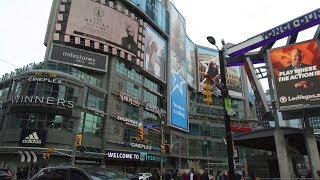 Downtown Toronto Yonge Street Dundas Square Walking