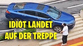 IDIOT LANDET AUF DER TREPPE | Die Schlimmsten Auto Fahrer Der Welt #201 #dashcam