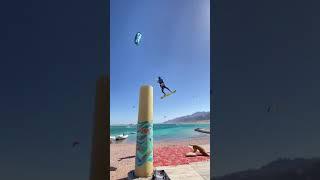 King of the lagoon. Kite surfing in Ras Sedr, Egypt  #shorts