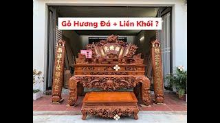 Nội thất phòng thờ gỗ hương đá 2022 | sập thờ nhị cấp gỗ hương đá | sập thờ đẹp 2 cấp | vua sập thờ