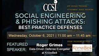 CCSI's Social Engineering and Phishing Attacks: Best Practice Defenses Webinar