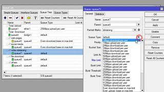 How to set max limit per traffic type in Mikrotik?