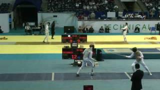 20100407 mf chm Individual Baku 32 blue FITZGERALD Jamie GBR 15 vs PRYMACK Anthony CAN 9 sd No