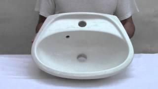 ALFI brand AB102 White Small Porcelain Wall Mount Bathroom Sink Basin