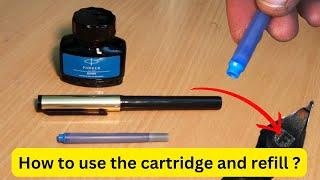 how to fill parker beta fountain pen | How insert ink cartridge in parker fountain pen