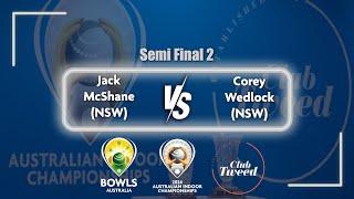 2024 Australian Indoor Championships - Semi Final - McShane v Wedlock