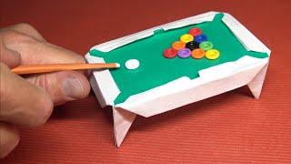 Make a Miniature Pool Table with Just Paper! Pure Origami!