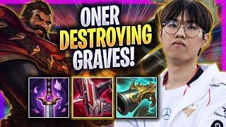 ONER DESTROYING WITH GRAVES! - T1 Oner Plays Graves JUNGLE vs Darius! | Bootcamp 2024