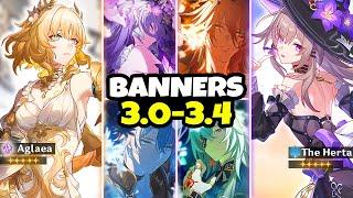 NEW UPDATE! CHARACTER BANNER ROADMAP FOR 3.0-3.4 | Herta, Castorice, Phainon - Honkai: Star Rail