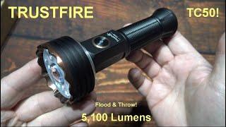 TrustFire TC50 Flashlight "Sneak Peek" Review! (5,100 Lumens, Multi-Color & Bi-Directional Beams!)
