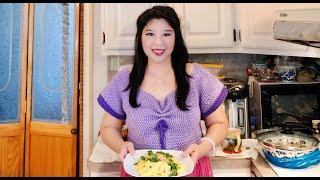 夕阳菜谱：怎样做私房虾仁葱花炒鸡蛋 My Secret Recipe: How to Make Scrambled Eggs with Shrimp and Scallion