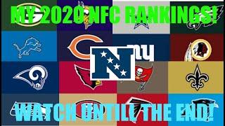 My 2020 NFC Teams Rankings from Best to Worst!