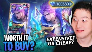 How Much Is The New Nolan Skin The Navigator? Review and Gameplay | Mobile Legends