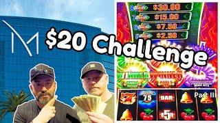 $20 Slot Machine Challenge at The M Resort - SURPRISING WINS