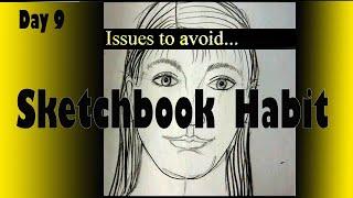 Make a Sketchbook Habit - Day 9 - Draw a Basic Face - Easy Pencil Step-By-Step