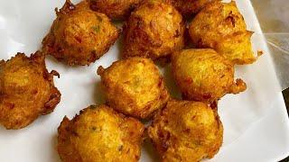 Saltfish Accra / Saltfish Fritters/ Fish Cake, soft & delicious!