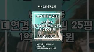 부산경매 부산아파트경매 남구 대연동 대연경동메르빌 25평 리더스경매