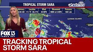 Tropical Storm Sara continues weakening