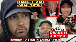 Eminem Set To Star In Adam Sandler Movie, Joe Budden Calls Drake A “B**ch”, Rappers React To Trump