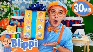 Blippi's Christmas Holiday Party | A Festive Playdate with Blippi! | Educational Videos for Kids