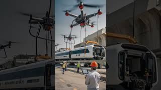 ai Railway Construction via Drones:The Technology of the Future #ai #automobile #military #wildlife