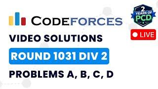 Codeforces Round 1031 (Div 2) | Video Solutions - A to D | by Pradyumn Kejriwal | TLE Eliminators
