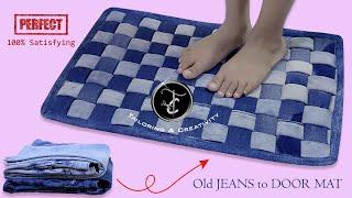 Door mat | Old jeans reuse ideas | पुरानी जीन्स से बनायें खूबसूरत सा door mat