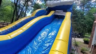 Kids 20 foot tall water slide @mlodata