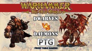 #016 Dwarven Mountain Holds vs. Daemons of Chaos | Warhammer The Old World | Battle Report