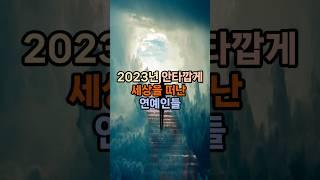 2023년 안타깝게 세상을 떠난 연예인들 #쇼츠 #vrew #순위 #랭킹 #연예인 #별세 #천국