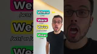 Pronunciation Tip. Wear, we’re, were and where. #englishhero #inglesfacil #inglesonline