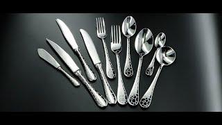 Good Quality Stainless Steel Stone grain relief  Handle Plated Cutlery Silverware Flatware Sets