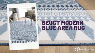 Beugt Modern Blue Area Rug